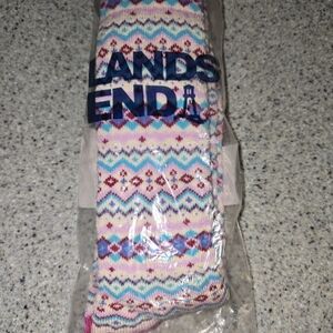 Lands' End Pink and Blue KNEE SOCKS - XL